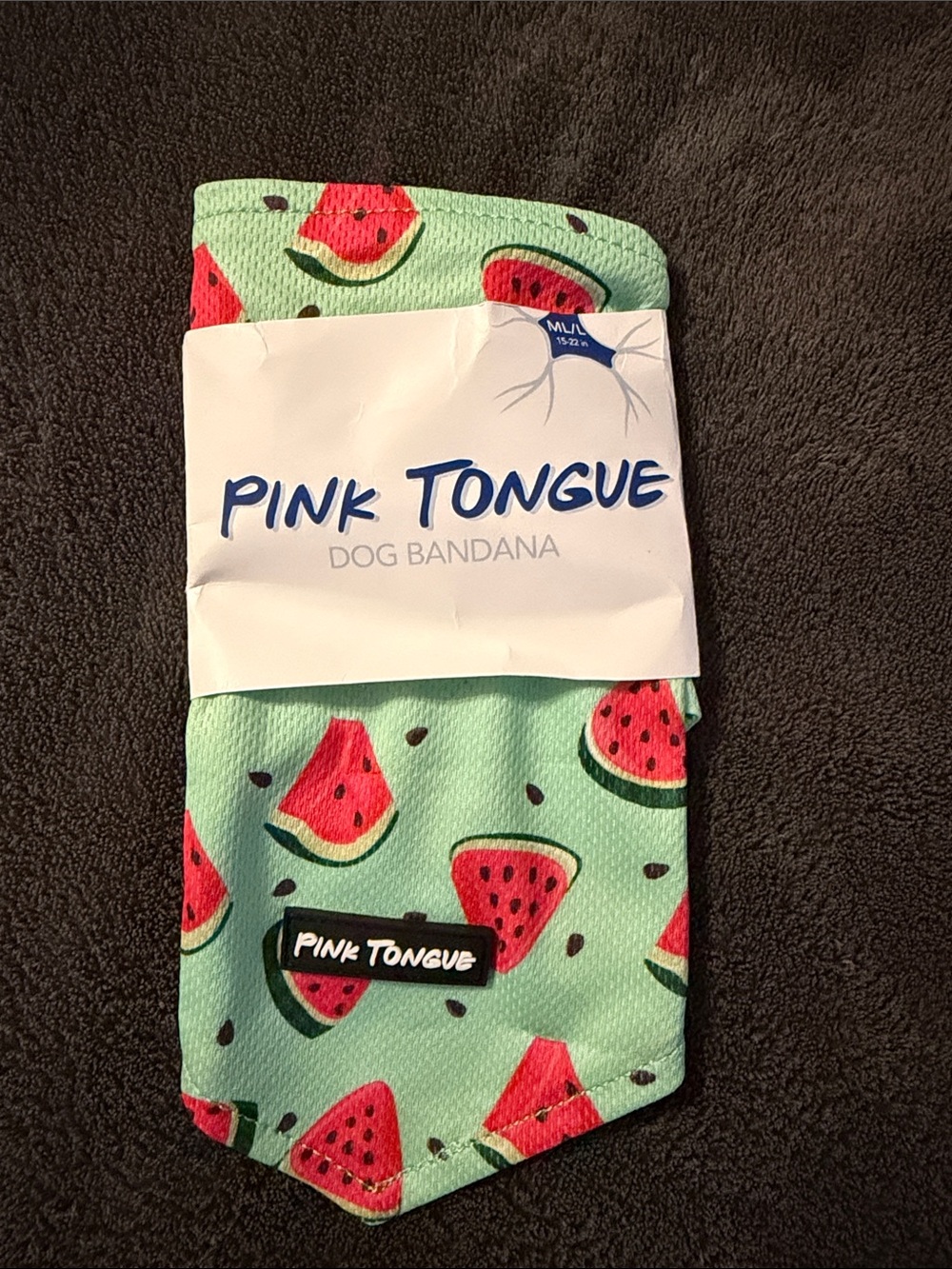 Pink Tongue Watermelon Dog Bandana